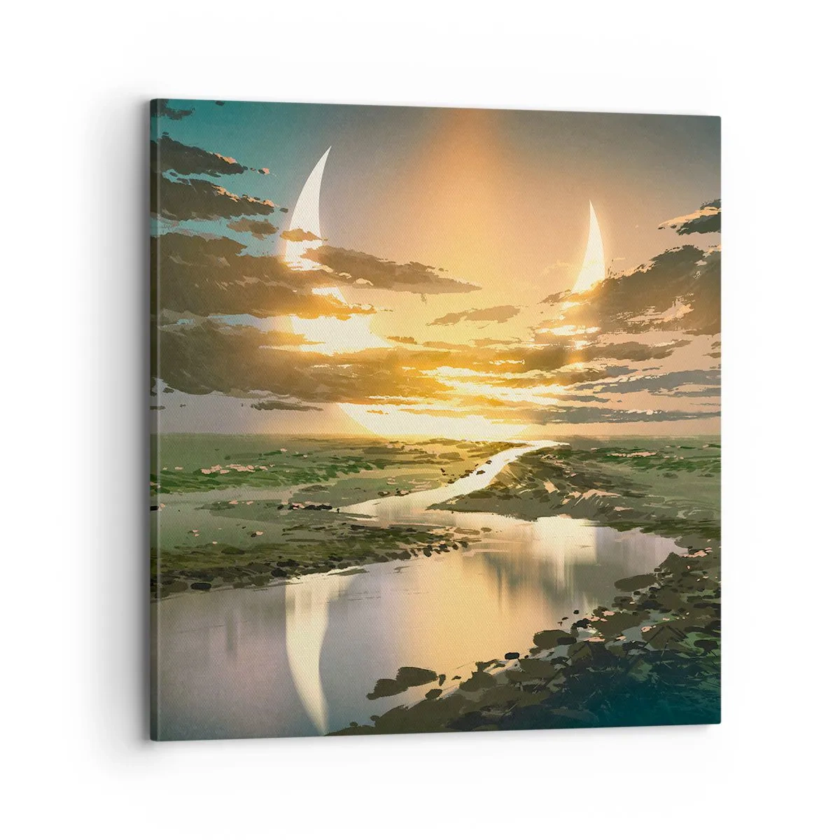 Canvastavla - Bild på duk - Någonstans i en avlägsen galax - 70x70 cm