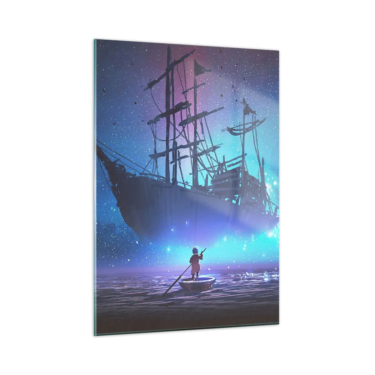 Glastavla - Bild på glas - Möte med havets myt - 50x70 cm