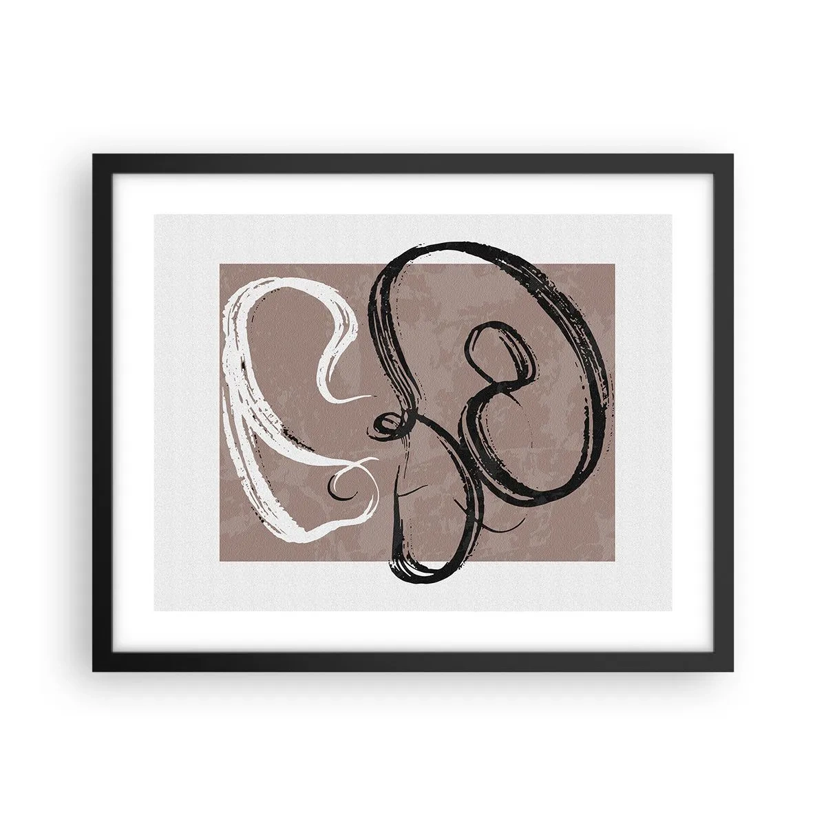 Affisch i svart ram - Komposition - sökande efter fullständighet - 50x40 cm