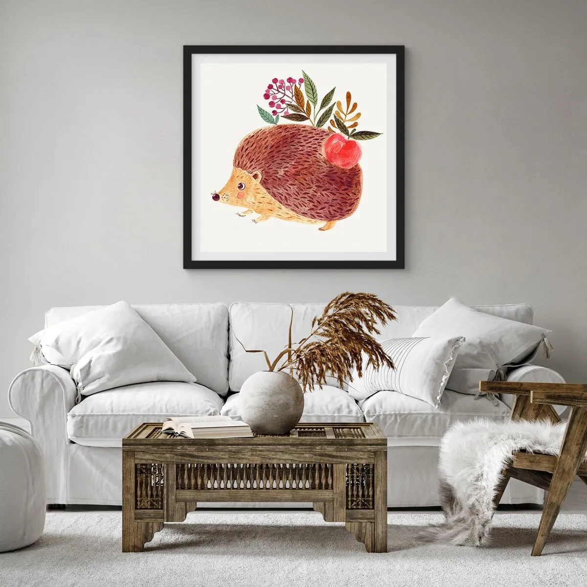 Affisch i svart ram - Och du gillar mig redan - 50x50 cm
