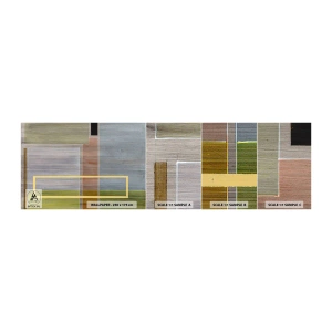 Provbit av självhäftande fototapet Deluxe Sticker - Rakt och lugnt - Abstraktion, Modern konst, Rektanglar - 100x30 cm