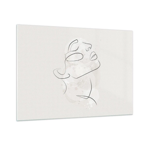 Glastavla - Bild på glas - Drömmens kontur - 100x70 cm