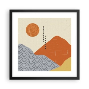 Affisch i svart ram - I den japanska andan - 40x40 cm