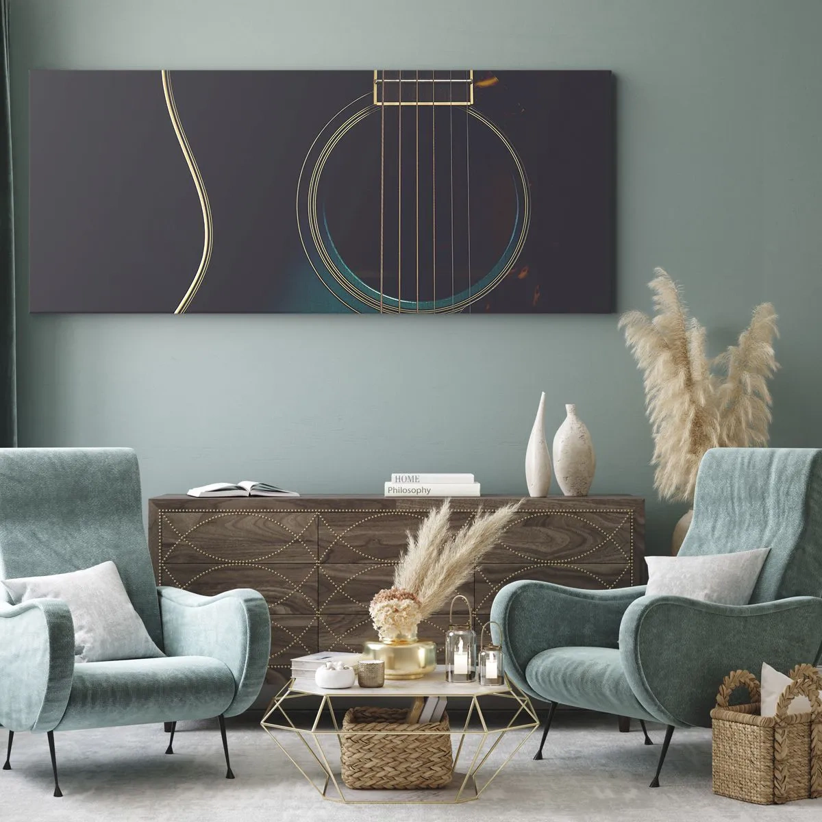 Canvastavla - Bild på duk - Ett ögonblick innan det ljuder - 100x40 cm