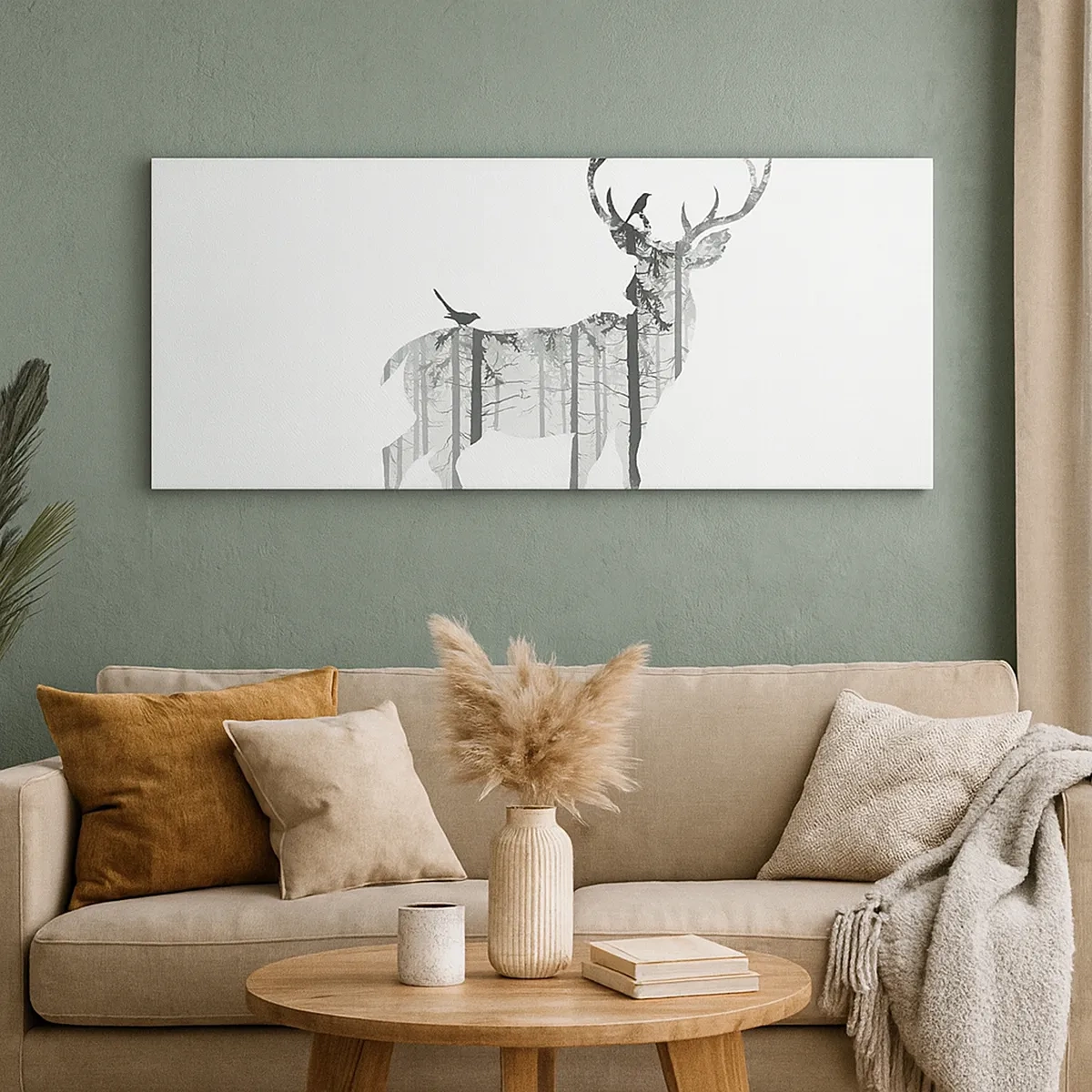 Canvastavla - Bild på duk - Skogens goda ande - 30x30 cm