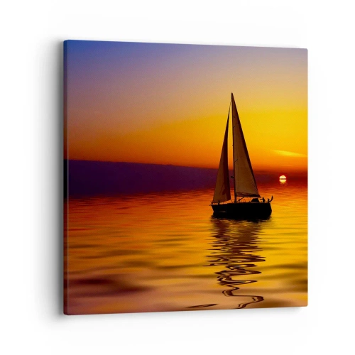 Canvastavla - Bild på duk - Så tyst i skymningen... - 40x40 cm