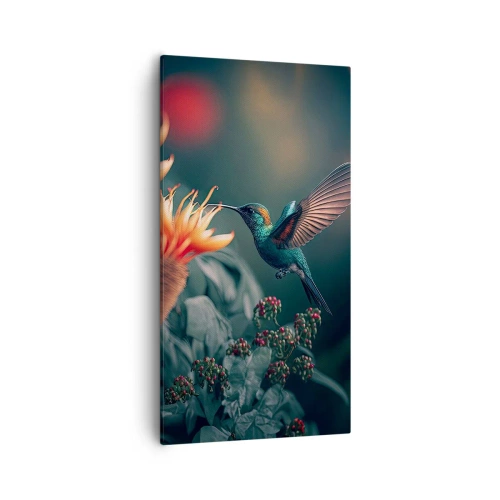 Canvastavla - Bild på duk - Ett verkligt färgglatt liv - 55x100 cm