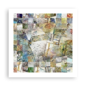Affisch - Geometrisk omblandning - 50x50 cm