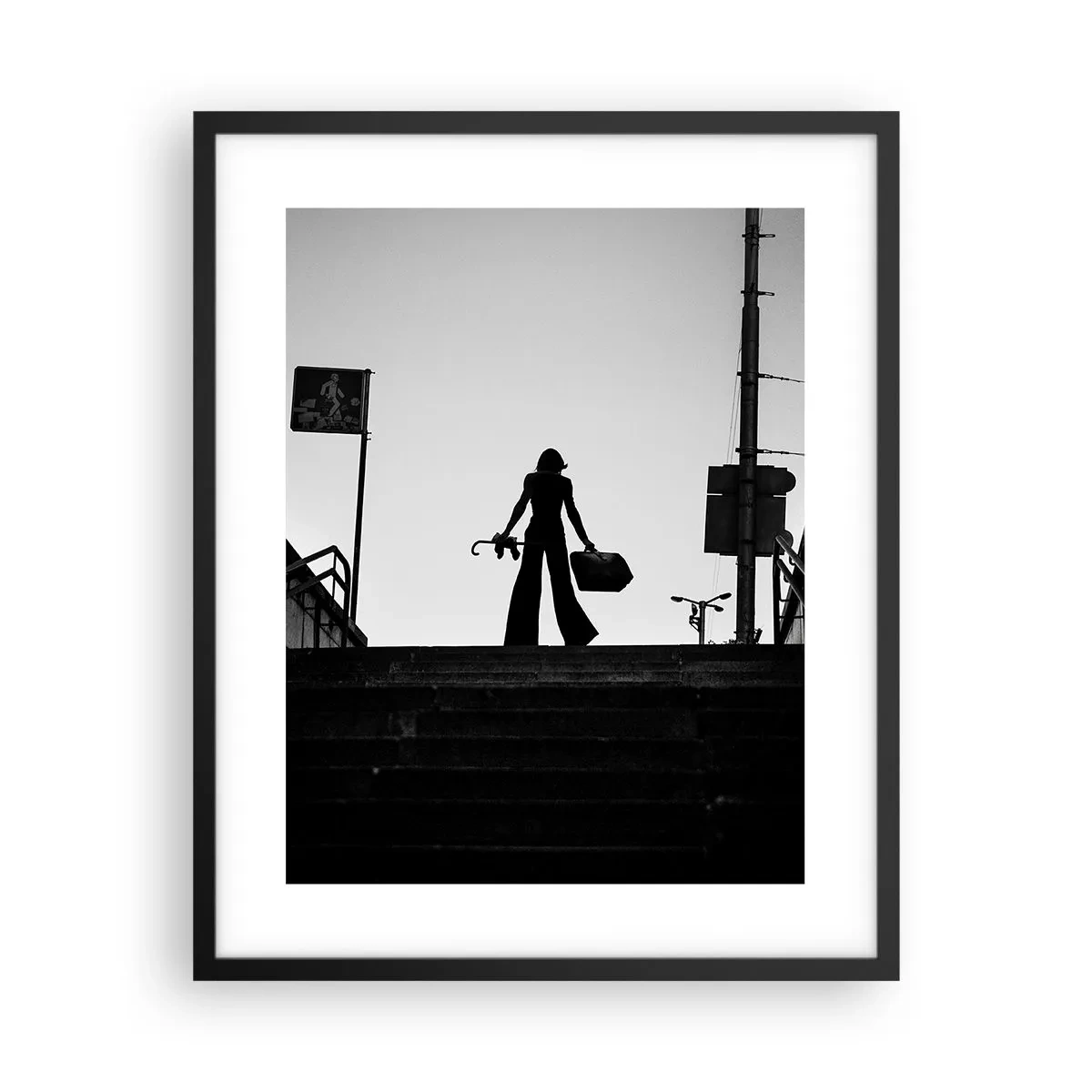 Affisch i svart ram - Stadsvandring - 40x50 cm