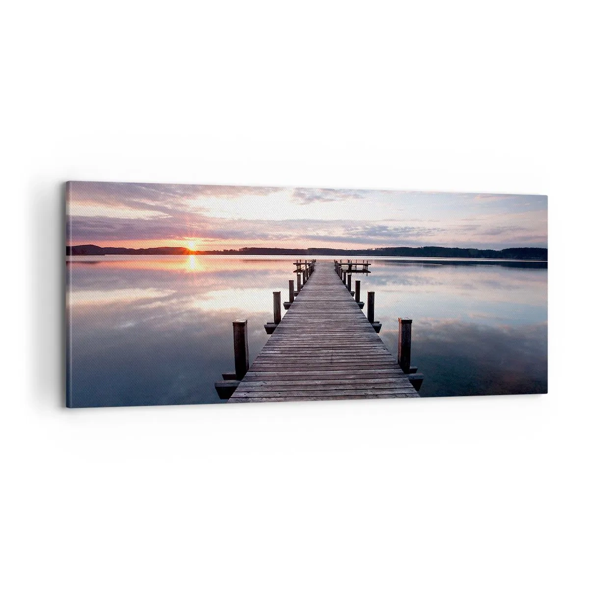 Canvastavla - Bild på duk - Den tysta gränsen mellan dag och natt - 100x40 cm