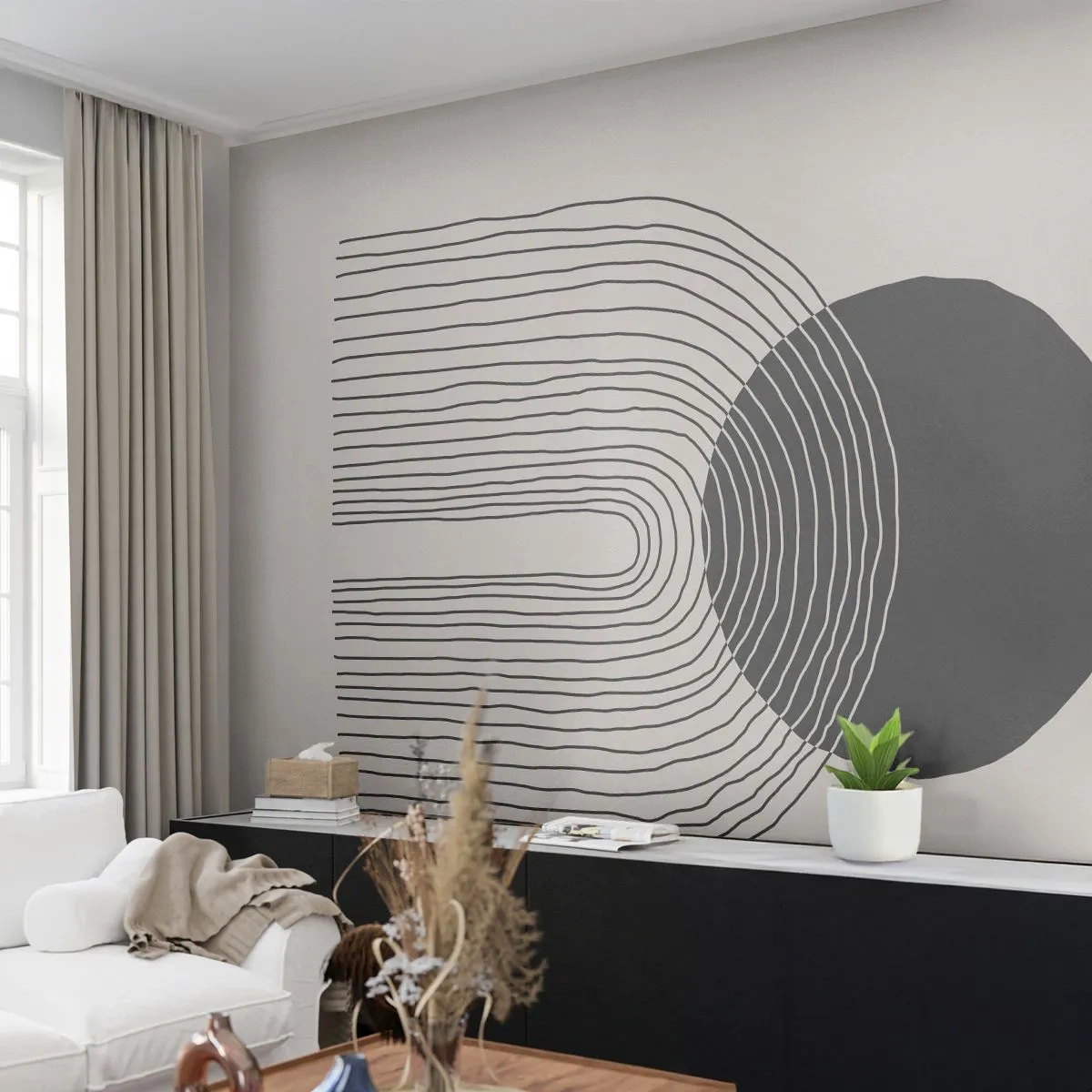 Fototapet Premium Canvas - Darr och säkerhet - Abstraktion, Bit, Minimalism - 400x280 cm