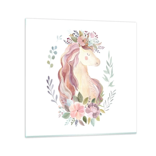 Glastavla - Bild på glas - En inbjudan till sagornas värld - 30x30 cm