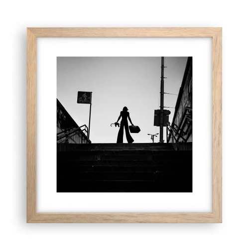 Affisch i ram av ljusek - Stadsvandring - 30x30 cm