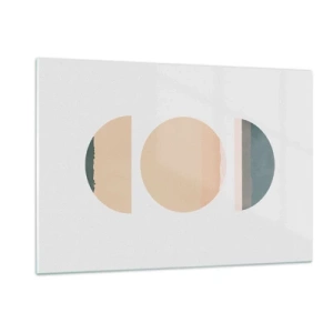 Glastavla - Bild på glas - Hjul efter hjul - 120x80 cm