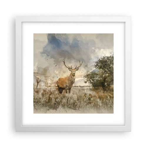 Affisch i vit ram - Värdighet - styrka - dignitet - 30x30 cm