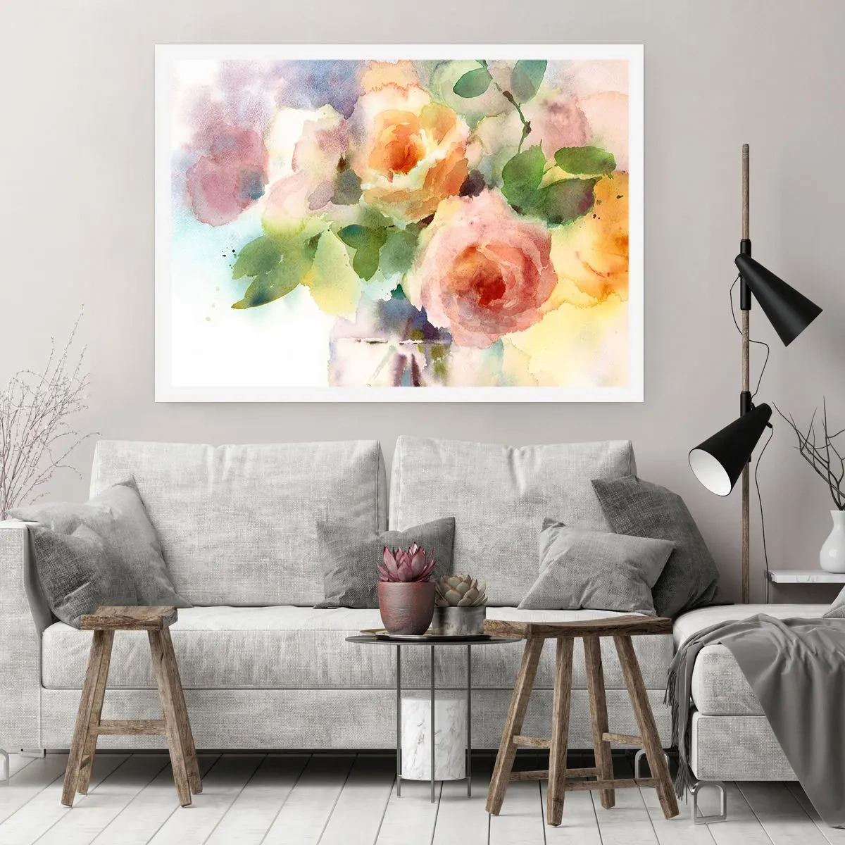 Affisch - Delikat som en akvarell - 91x61 cm