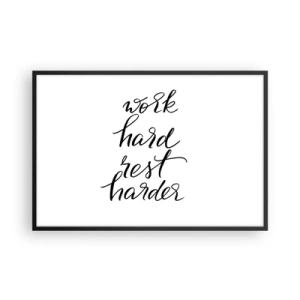 Affisch i svart ram - Livsbalans - 91x61 cm