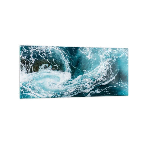 Glastavla - Bild på glas - Porten till jordens inre - 120x50 cm