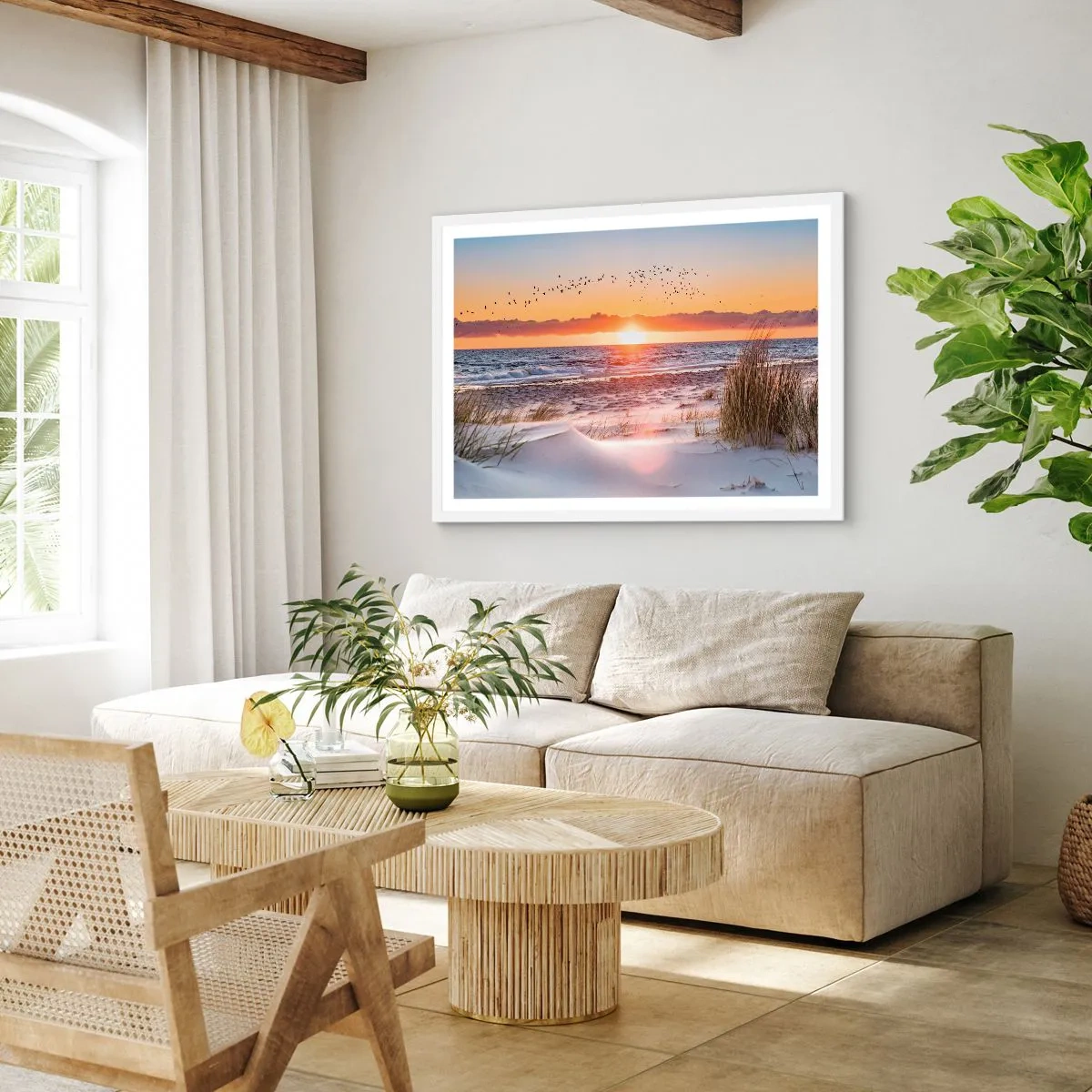 Affisch i vit ram - Horisontellt landskap - 50x40 cm