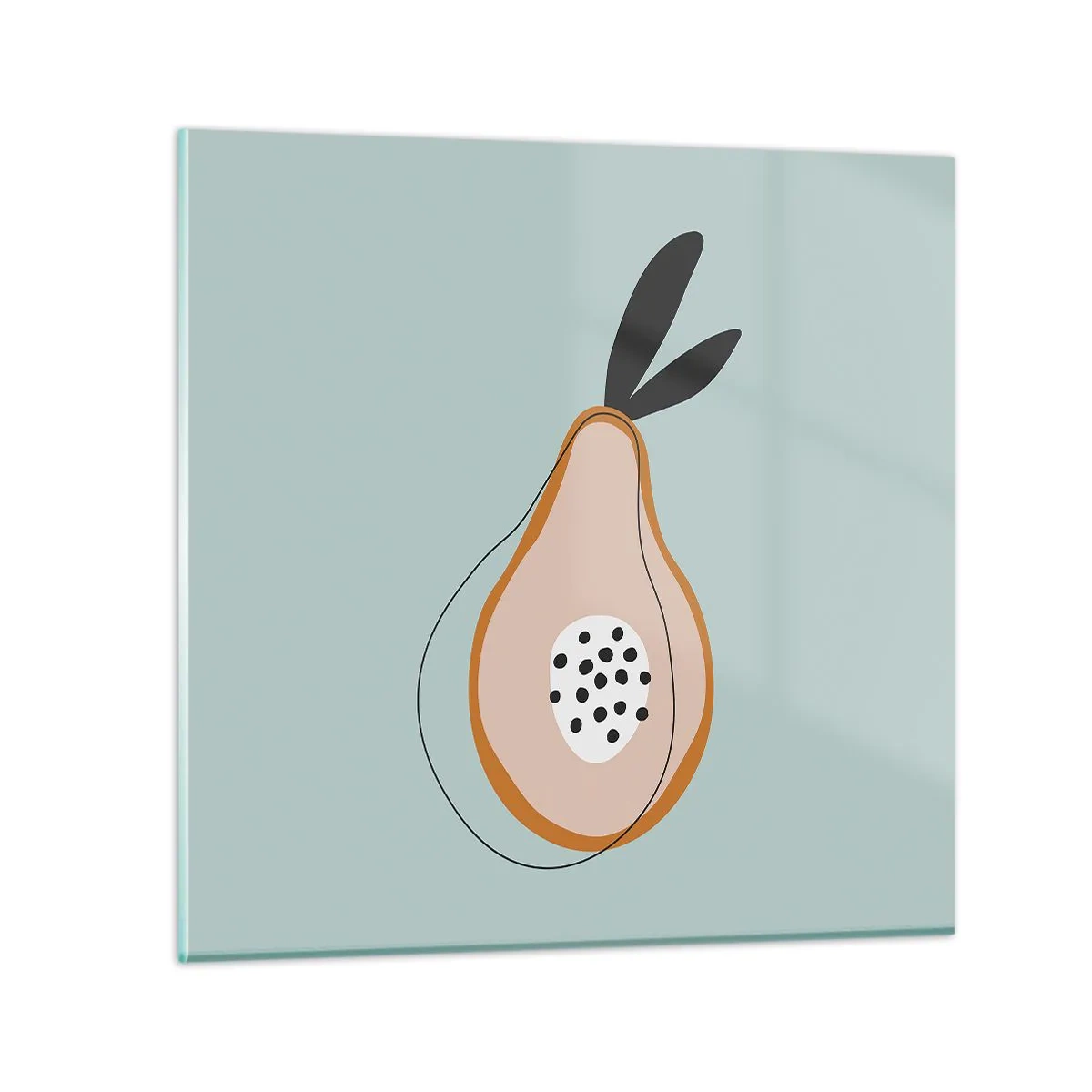 Glastavla - Bild på glas - Att tränga in i sakens natur - 30x30 cm