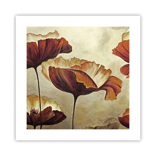 Affisch - Ängsblommor - 40x40 cm