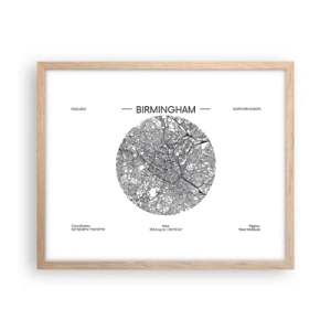 Affisch i ram av ljusek - Birminghams anatomi - 50x40 cm