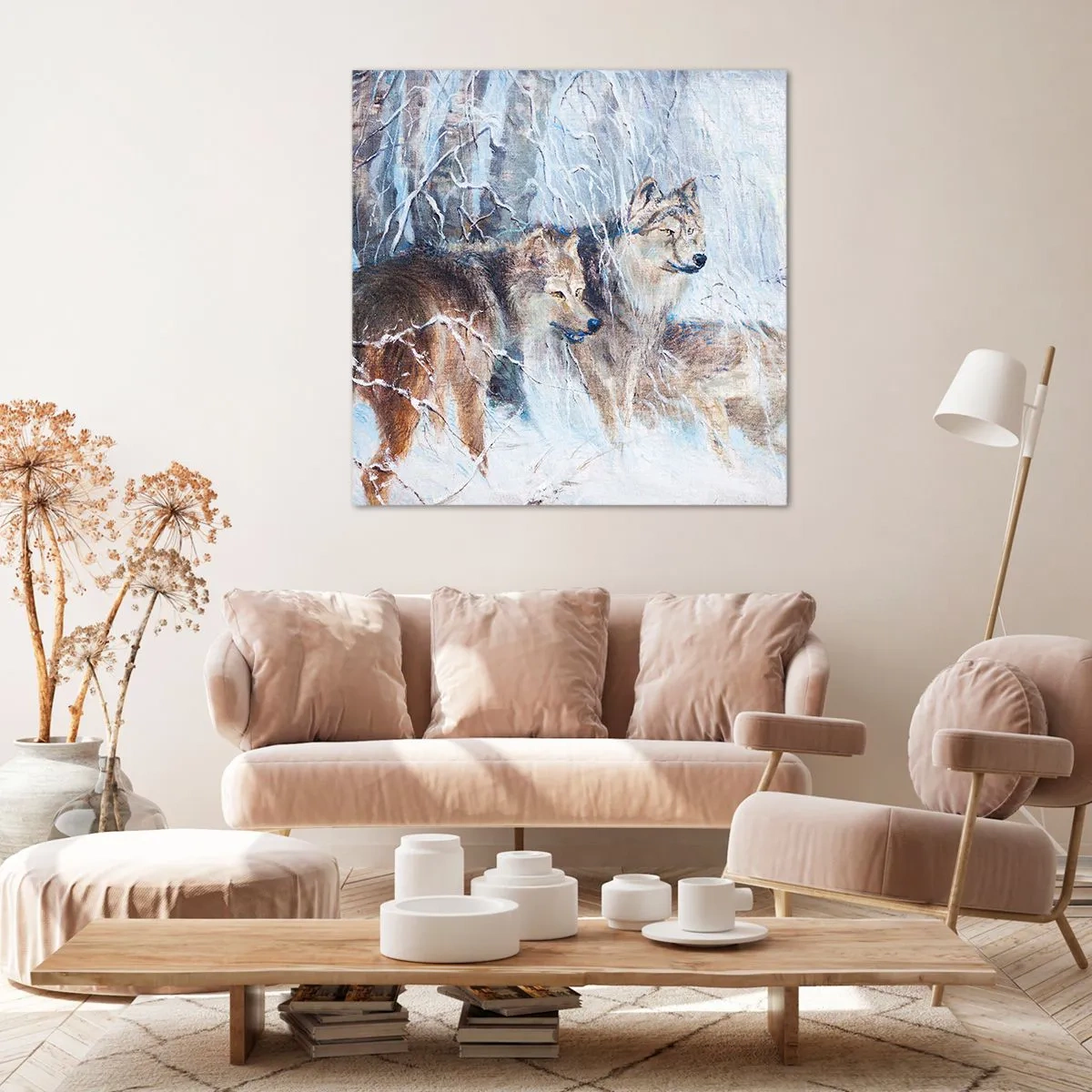 Canvastavla - Bild på duk - Akta! Någon kommer - 60x60 cm