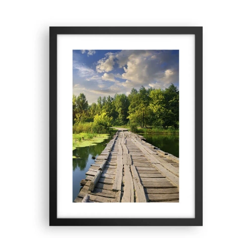 Affisch i svart ram - Sommar, sommar överallt - 30x40 cm