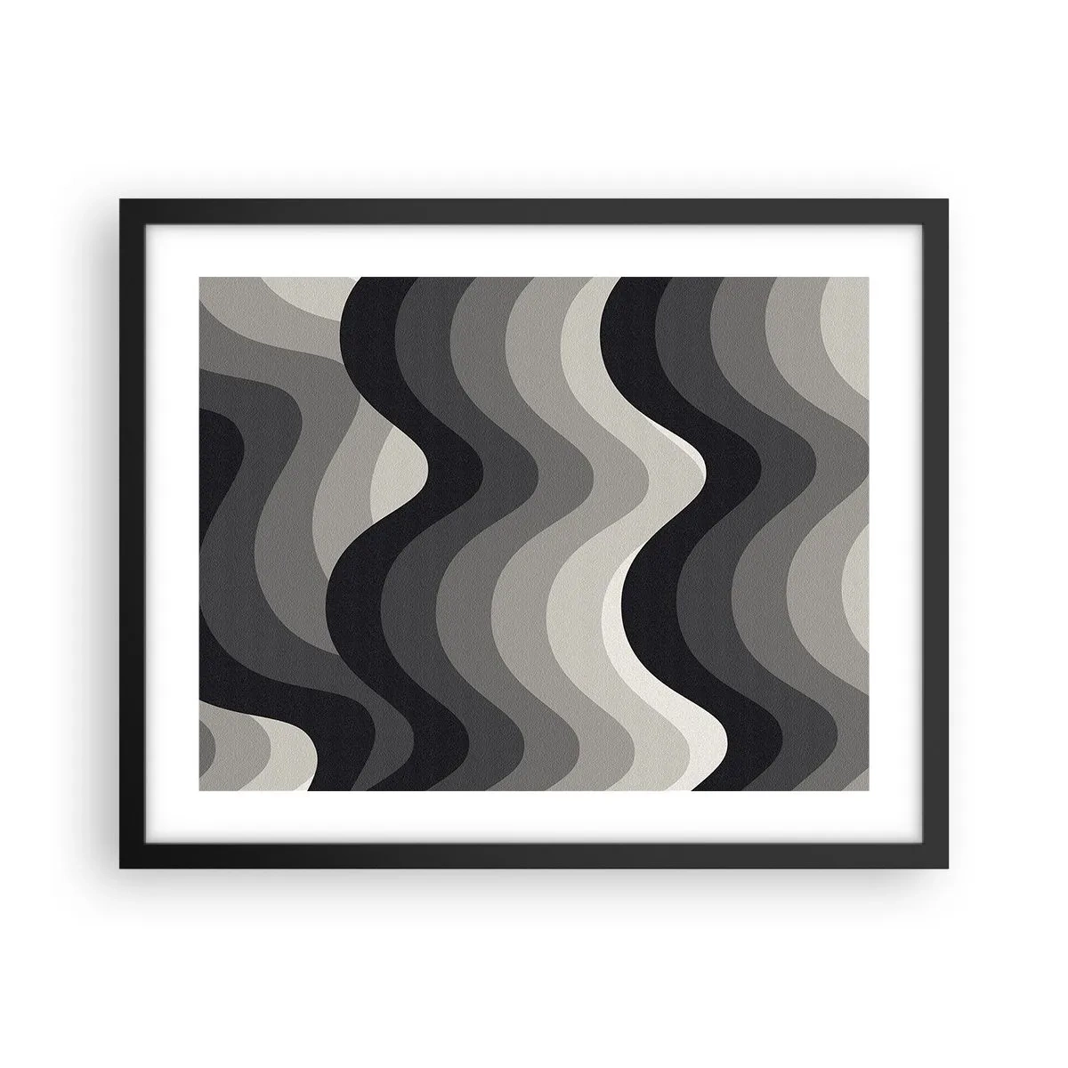 Affisch i svart ram - Våg efter våg - 50x40 cm