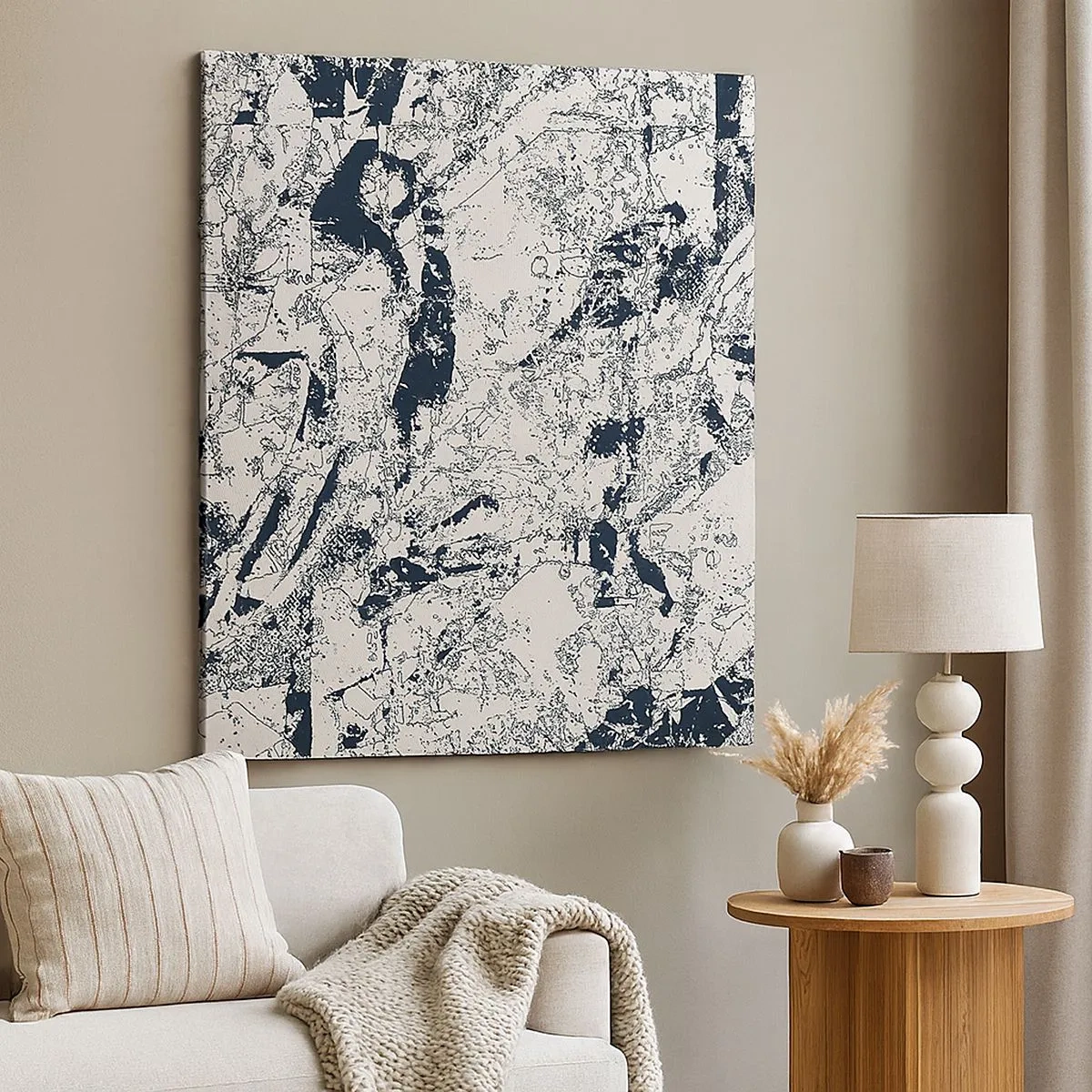 Canvastavla - Bild på duk - Motsatsernas interpenetration - 30x30 cm