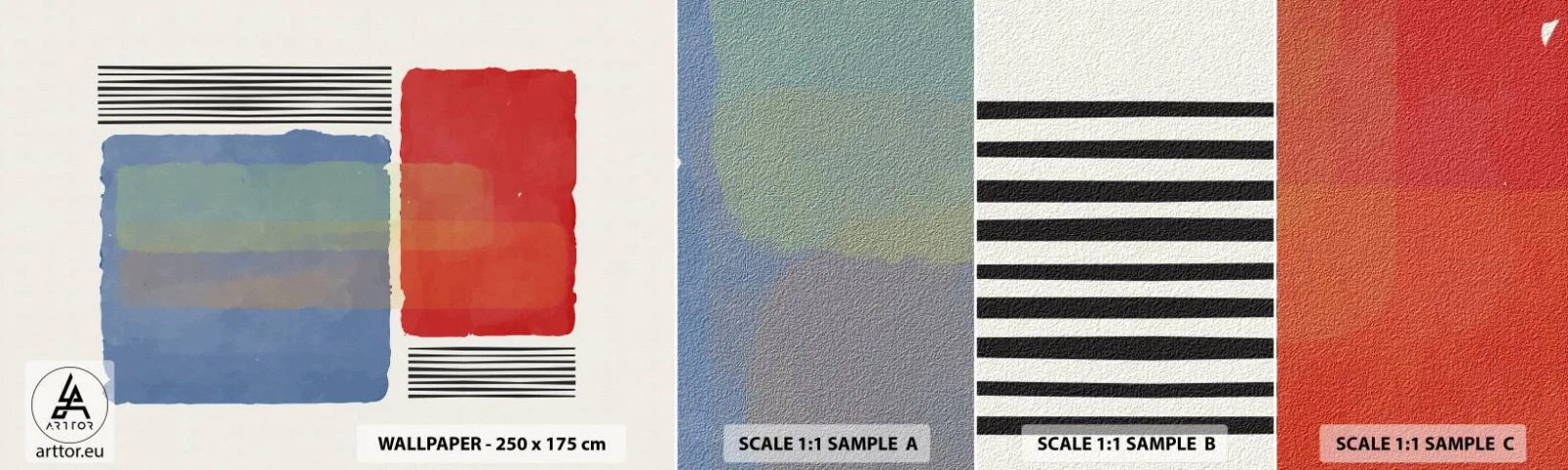 Fototapet Prov Standard Eco - Geometrins anda  - Abstraktion, Bit, Modern konst. - 100x30 cm