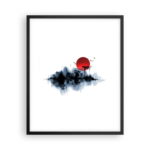 Affisch i svart ram - Japansk utsikt - 40x50 cm