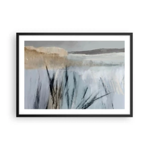 Affisch i svart ram - Vinterfält - 70x50 cm