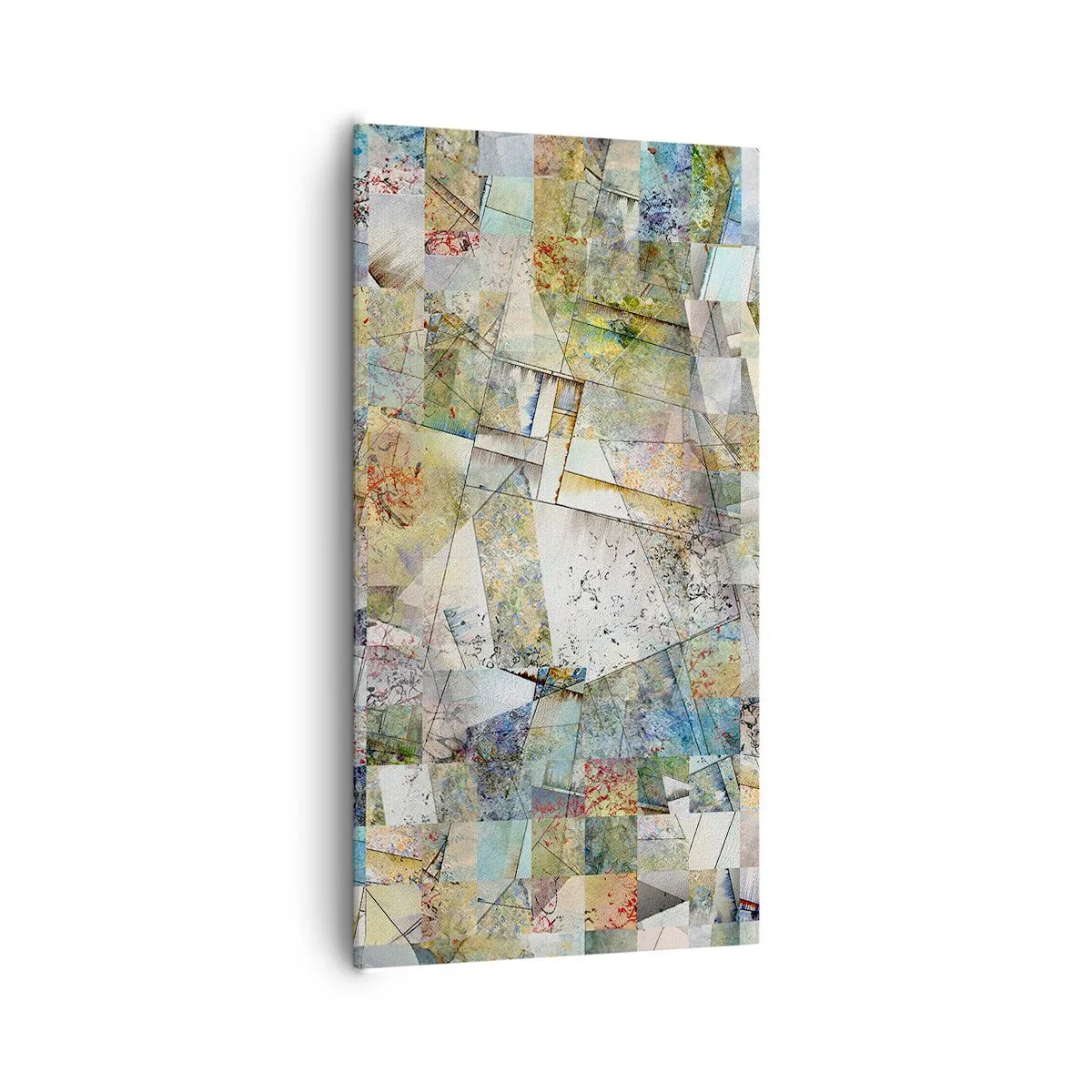 Canvastavla - Bild på duk - Geometrisk omblandning - 65x120 cm