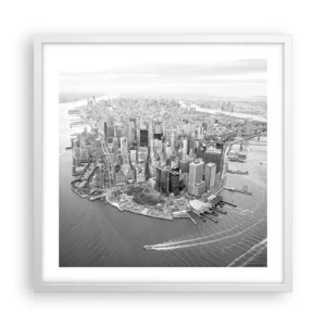 Affisch i vit ram - Hur man inte älskar? - 50x50 cm