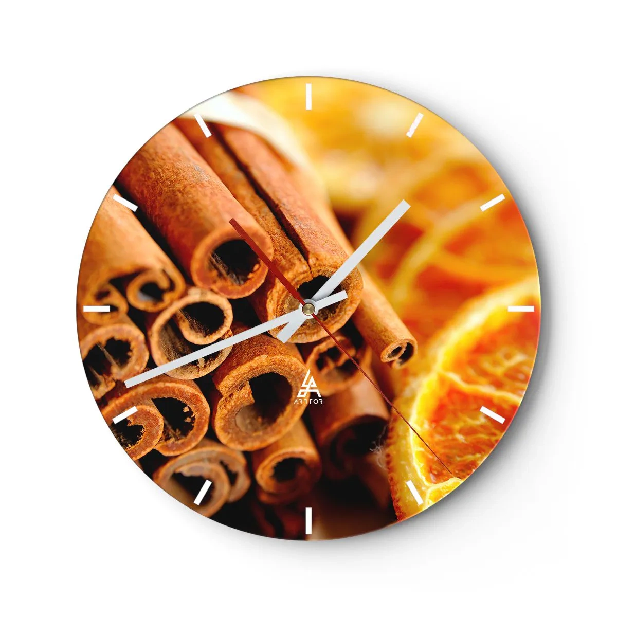 Väggklocka - Klocka på glas - Känner du deras arom? - 40x40 cm