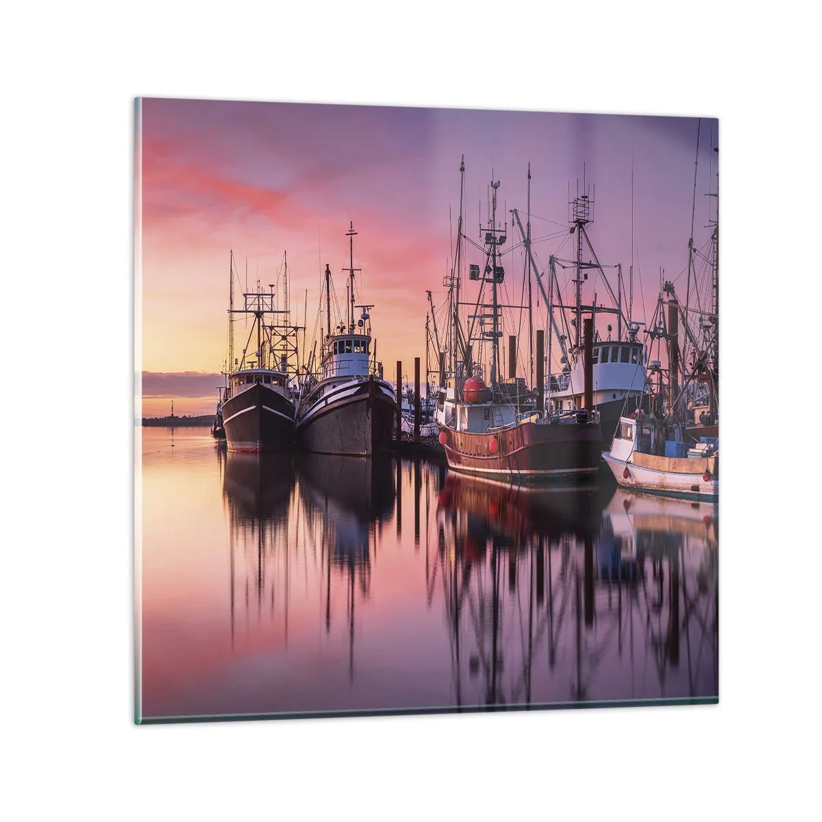 Glastavla - Bild på glas - Inför nästa dag - 60x60 cm