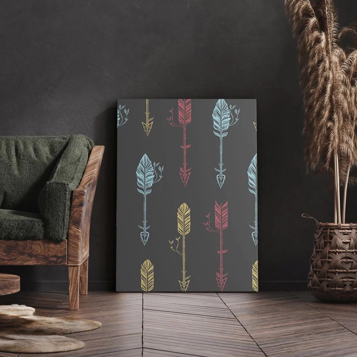 Canvastavla - Bild på duk - I ordning - 65x120 cm