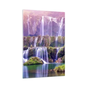 Glastavla - Bild på glas - Trappan till himlen - 70x100 cm