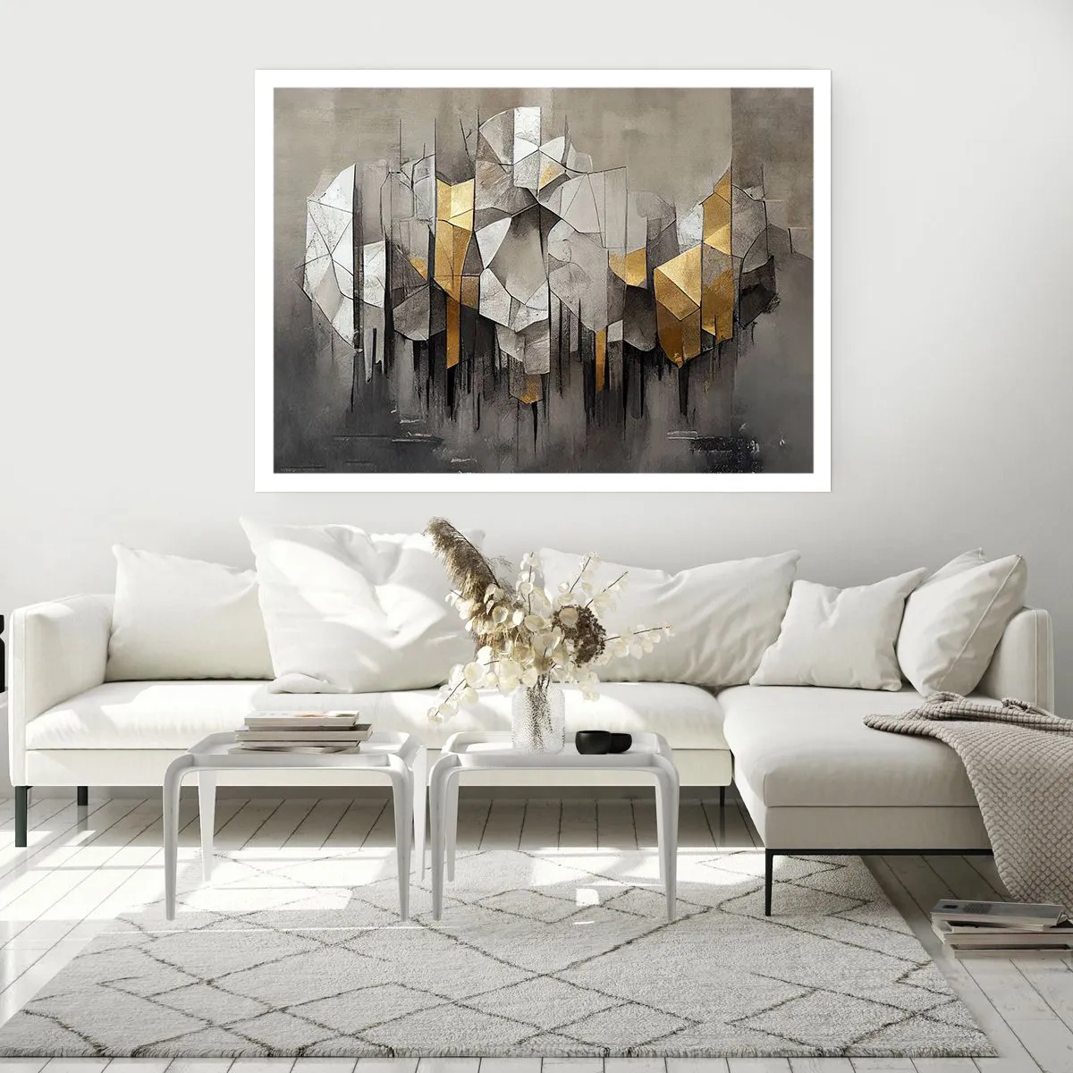 Affisch - Komposition av is och ljus - 91x61 cm