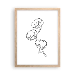 Affisch i ram av ljusek - Bomullsdun - 30x40 cm