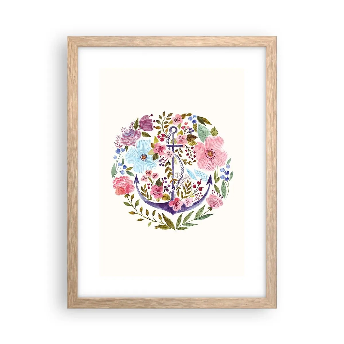 Affisch i ram av ljusek - En seglares goda sömn - 30x40 cm