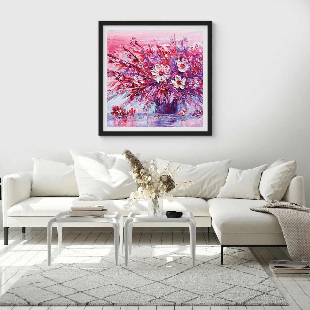 Affisch i svart ram - Oskuld och passion - 30x30 cm