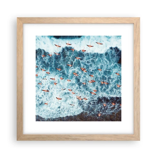 Affisch i ram av ljusek - Kustparad - 30x30 cm