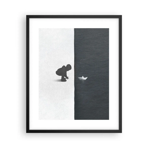 Affisch i svart ram - En stor expedition - 40x50 cm