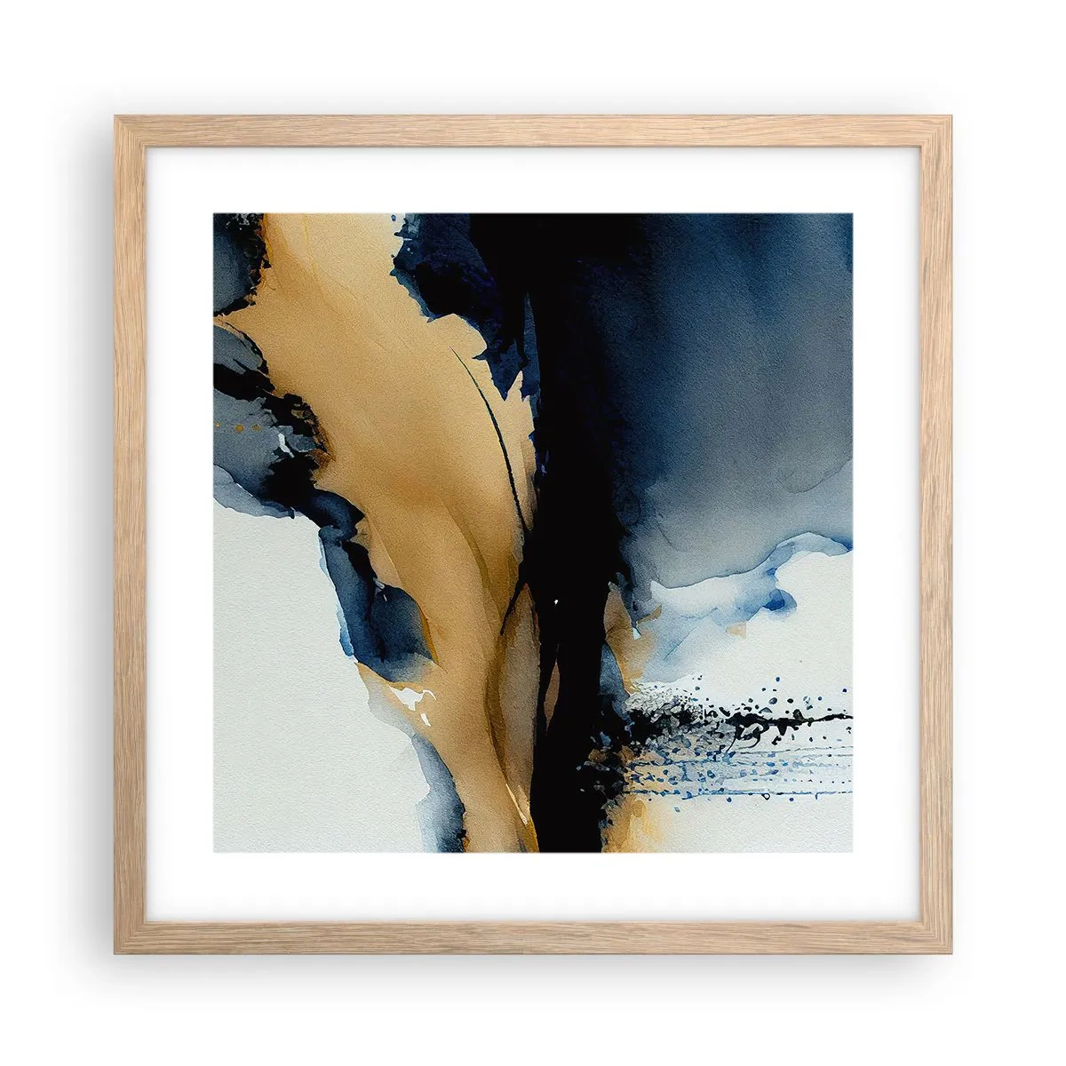 Affisch i ram av ljusek - Bakom ridån - 40x40 cm