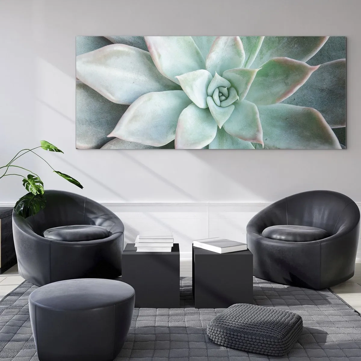 Glastavla - Bild på glas - Öknens hjärta - 120x50 cm