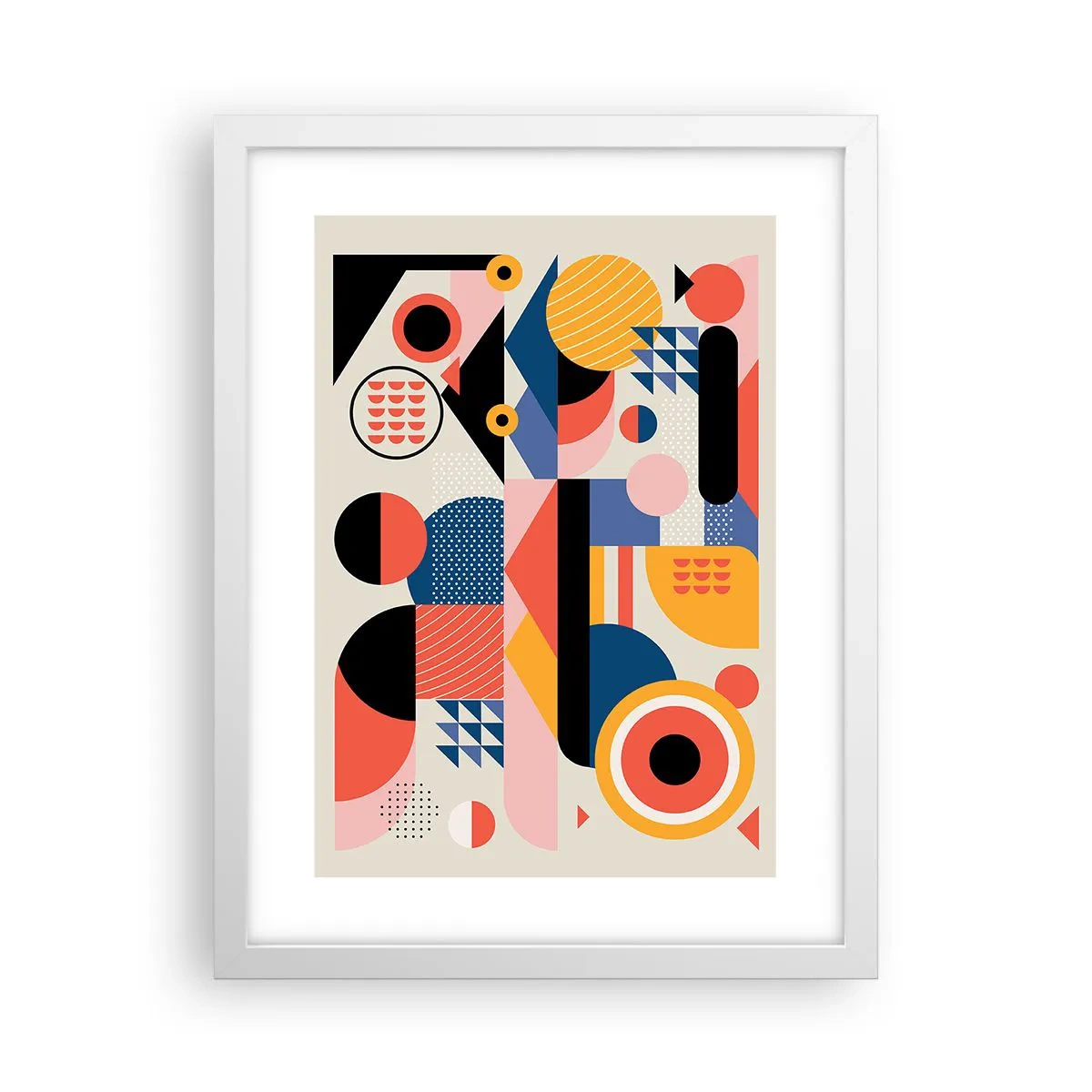 Affisch i vit ram - Komposition: Lek - 30x40 cm