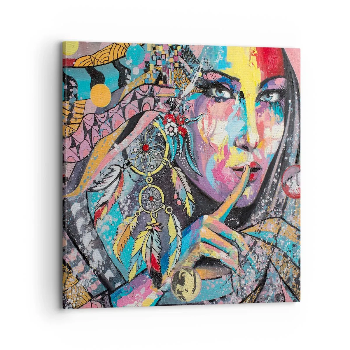 Canvastavla - Bild på duk - Var tyst tills du förstår - 70x70 cm