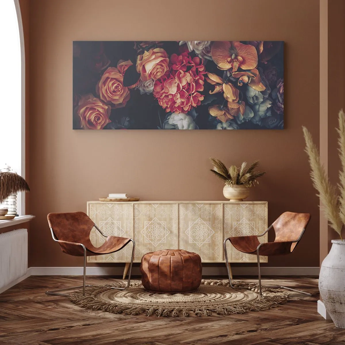 Canvastavla - Bild på duk - Som hos de holländska mästarna - 100x40 cm